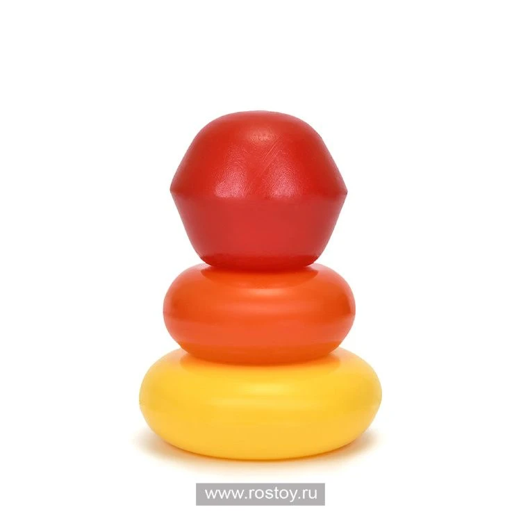 Small Pyramid Stacker Toy with 2 Rings