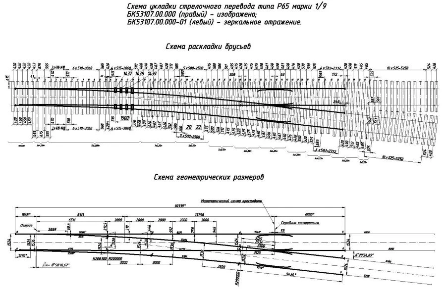 R65 Type Switch for Railway Track - Model BK53107.00.000/-01