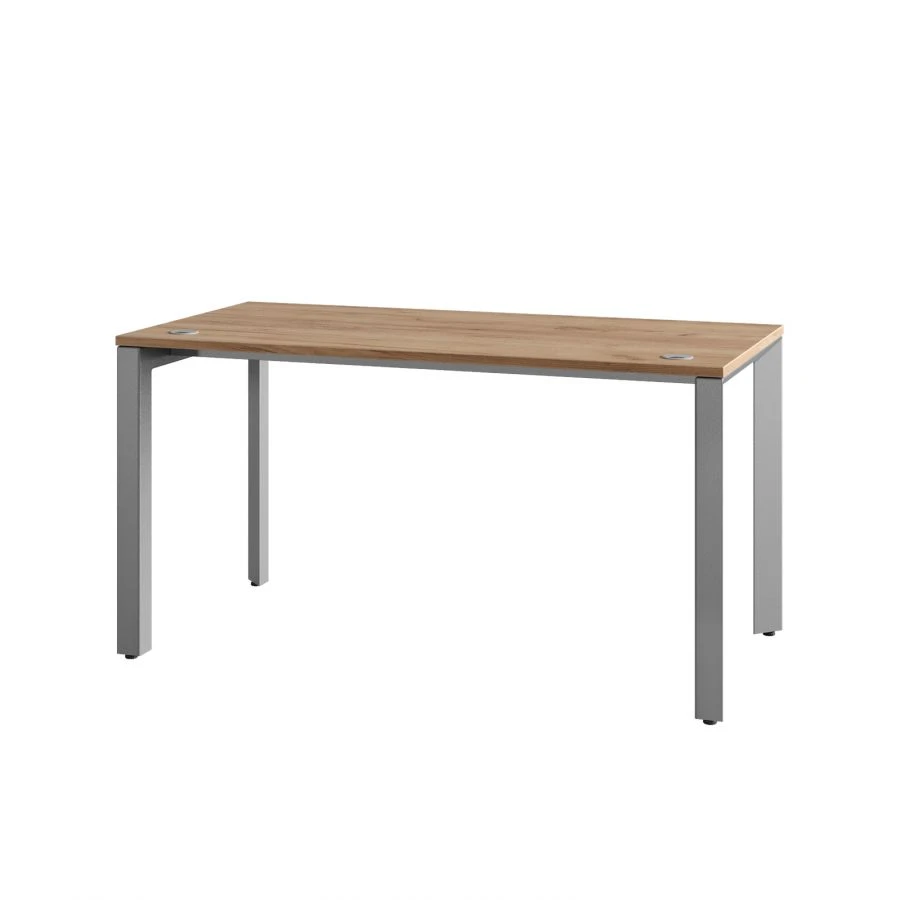 Metal Frame Straight Table with Laminated Top