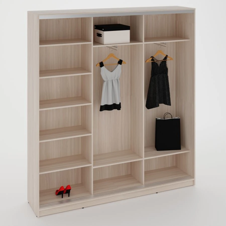 Sliding Wardrobe SHK-9 with Multiple Compartments