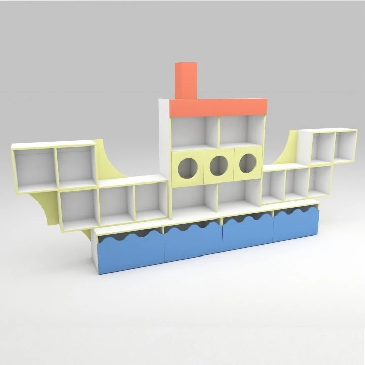 خزانة متعددة الاستخدامات للكتب والألعاب