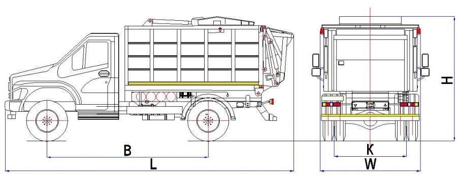 Rear-Loading Garbage Truck Model MK-1540-G4 for Waste Collection