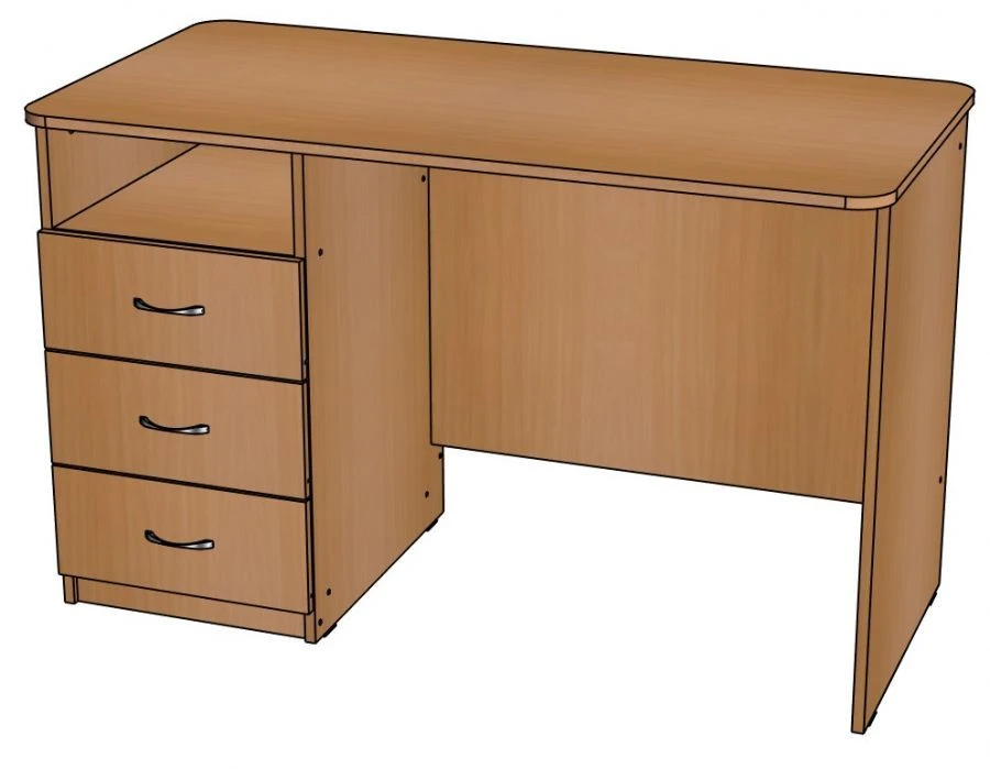 Teacher's Desk with Drawers and Open Niche - C17