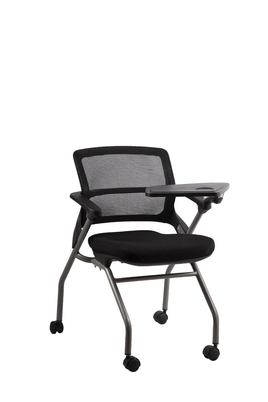 Metal Frame Chair KV-5812 with Textile Upholstery and Plastic Elements