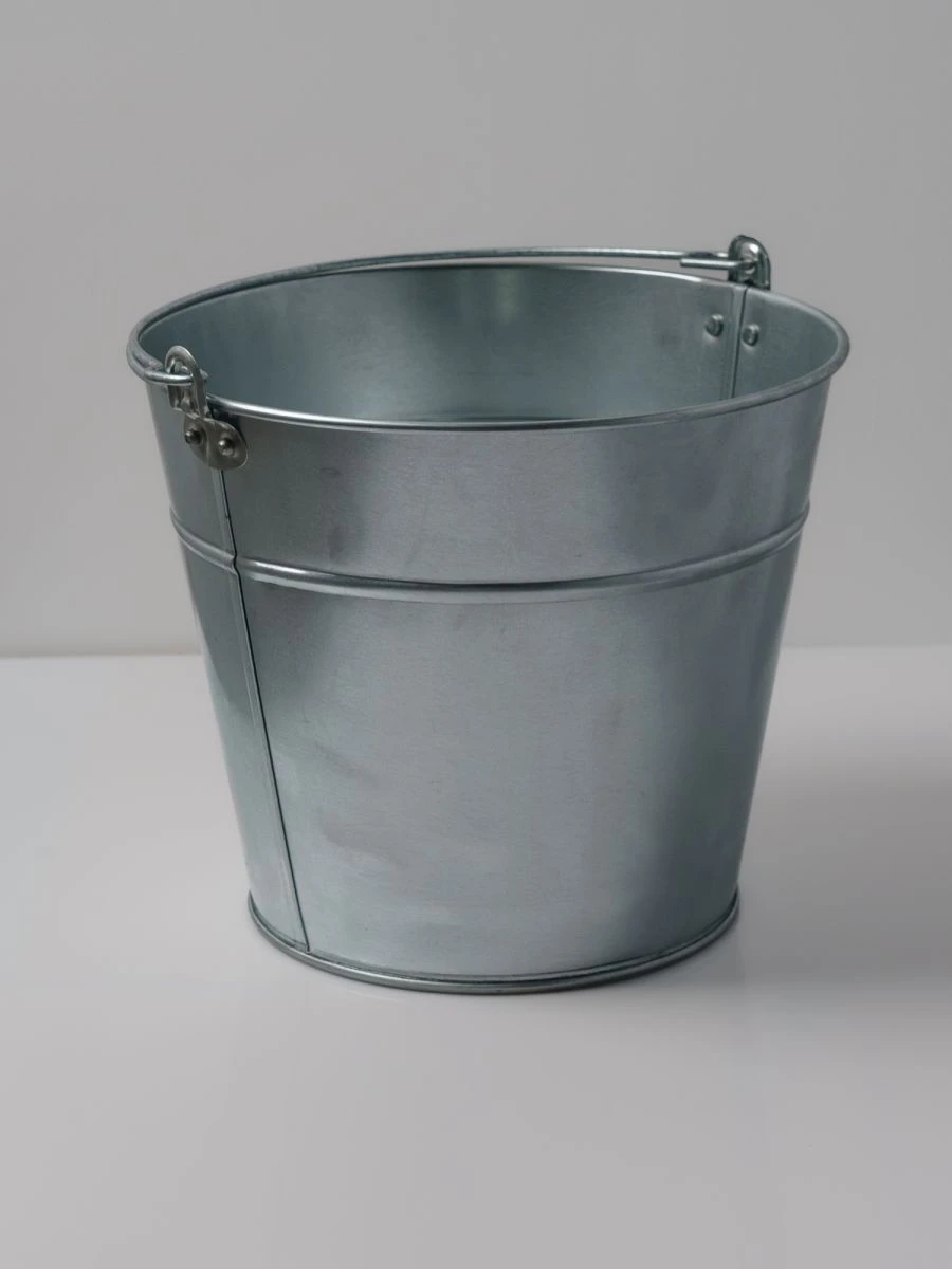 Galvanized Bucket 15L with Riveted Handles