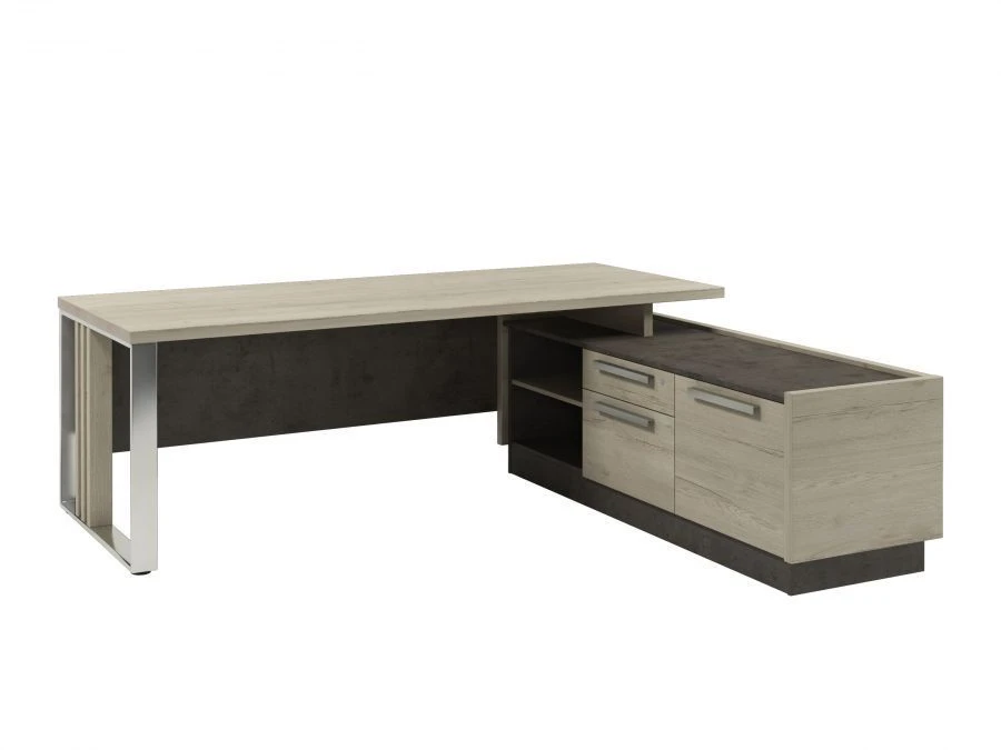 Executive Desk with Metal Base for Office Use