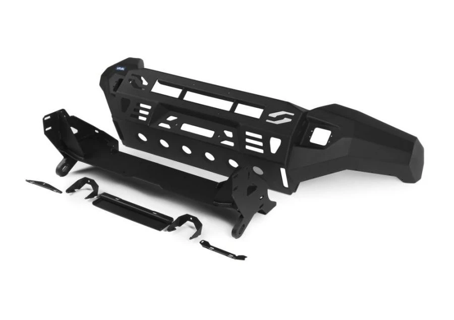 بامبر سيارة أسود لتويوتا لاند كروزر 200 (2015-2021) مع مجموعة تثبيت