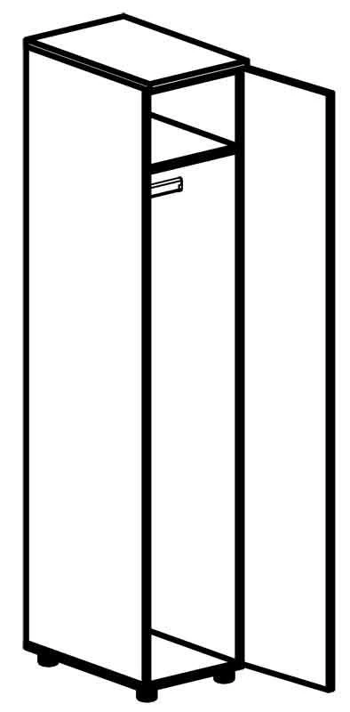 Deep Wardrobe with Hanger Series "Rhythm" 4119