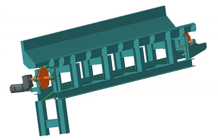 Longitudinal Receiving Conveyor for Sorting Logs AXEL 05-1