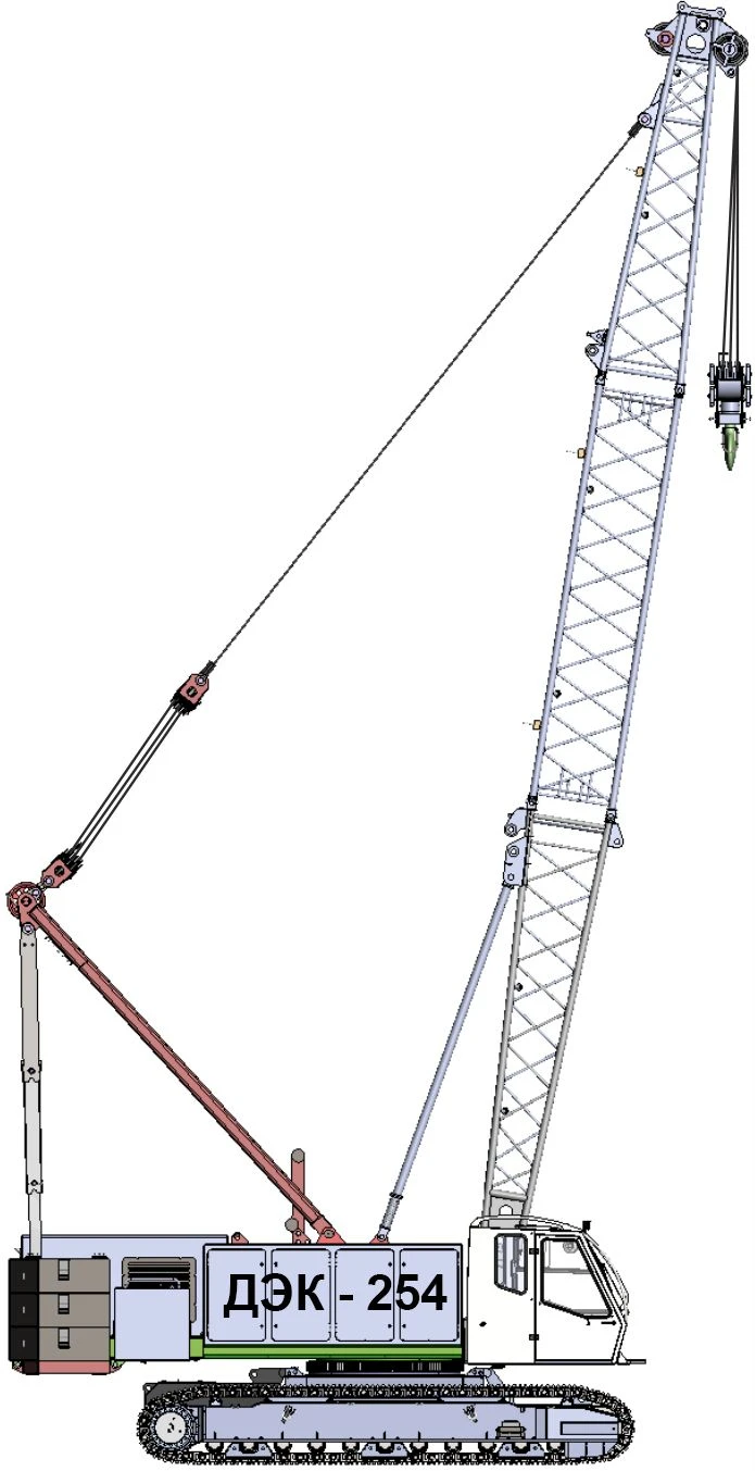 رافعة مجنزرة DEK-254 مع كابينة 131.17.00.000
