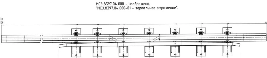 Crossover Rail with Counter Rail for Switch Installation (Project MSZ.8397.04.000/-01)