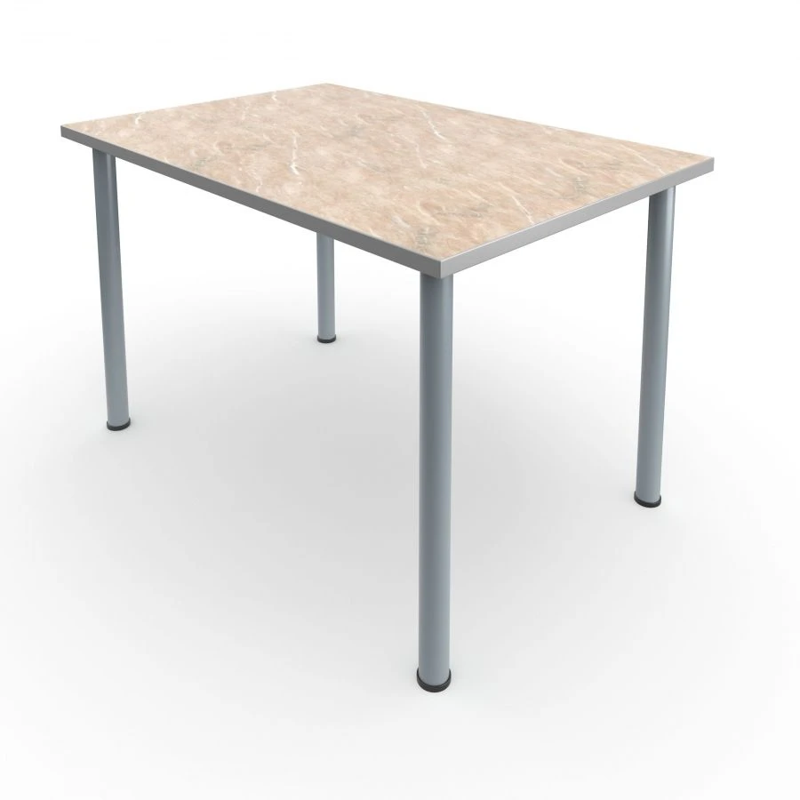 Dining Table with Durable Surface and Metal Frame