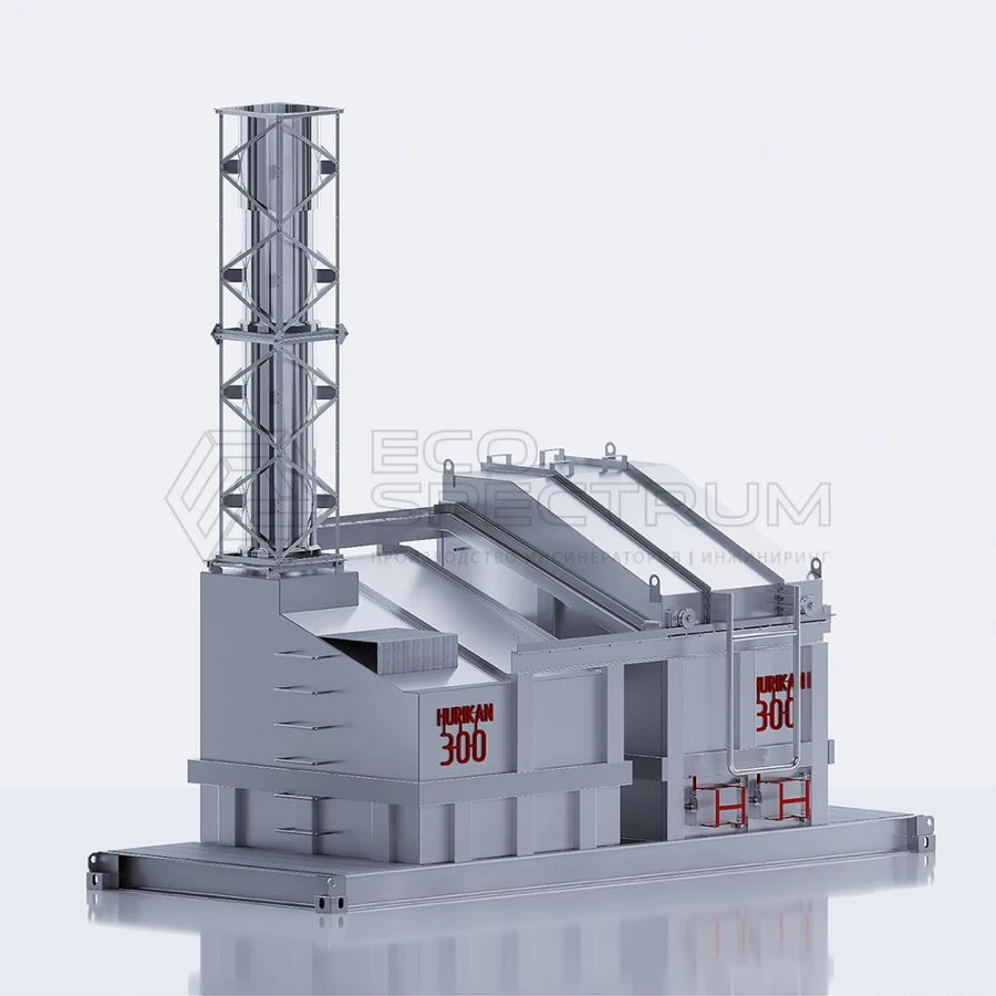حارق النفايات HURIKAN 300 لإدارة النفايات الصلبة
