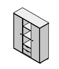 Wooden Office Wardrobe Set "Gamma