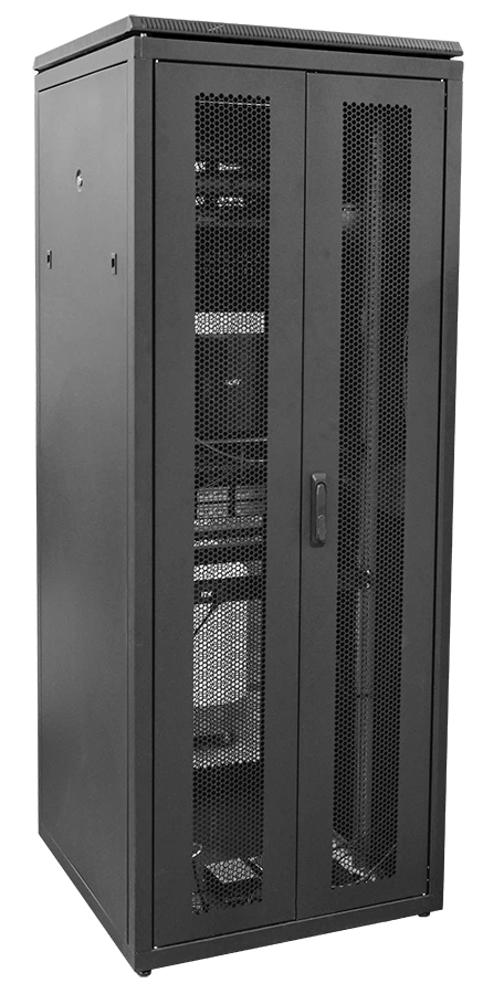 LINEA N 47U Floor Standing Rack 800x800mm with Perforated Doors