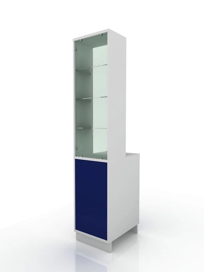 Display Cabinet with Base, Model 301-001-4, Dimensions 450x600x2100mm