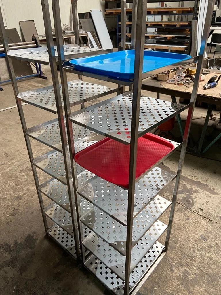 عربة باليت مع رفوف، موديل KSH