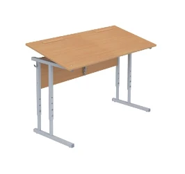Height Adjustable Student Desk with Adjustable Tilt Top, Two-Seater, Model: АтУР2