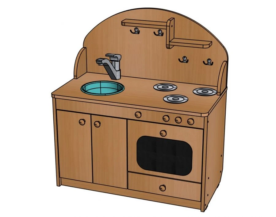 مجموعة مطبخ للأطفال للمدارس الابتدائية، الطراز #6/NIM24