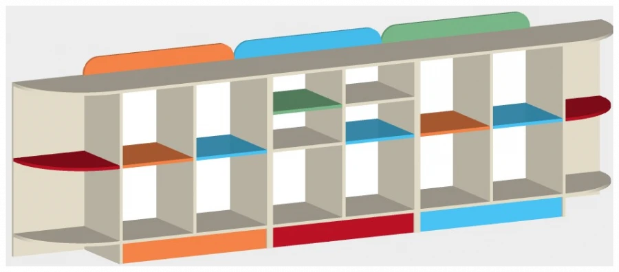 رف لعب فني. س.06.86 لغرف الأطفال