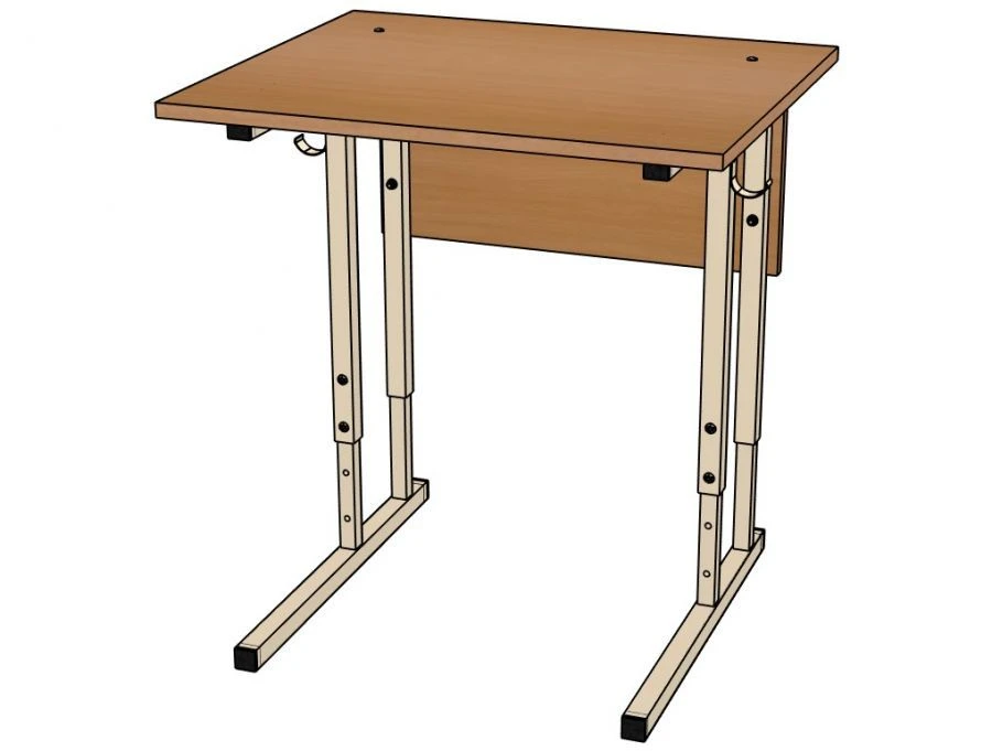Single Student Desk with Height Adjustment, Straight Angles (Grade 3-5) / SU05