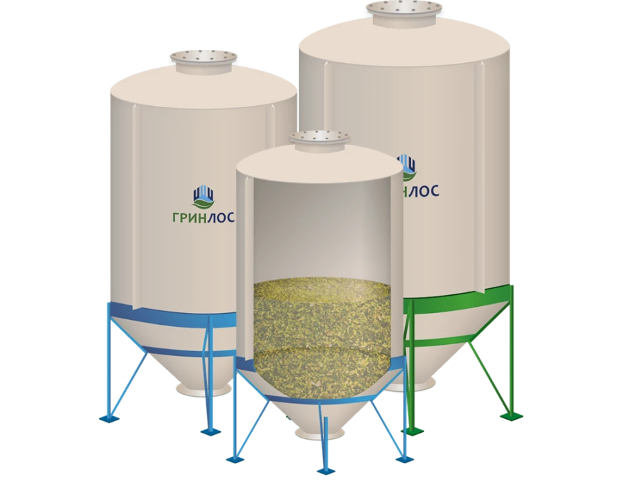 Conical Plastic Storage Silos for Bulk Products - GRINLOS