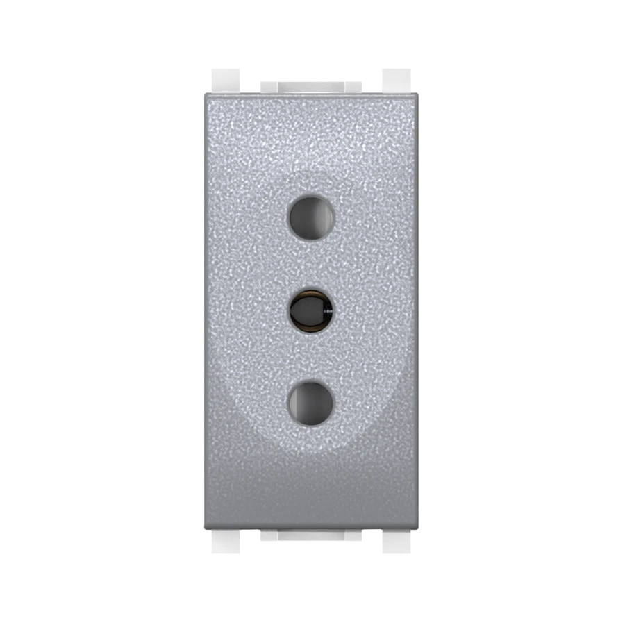 CADUCEUS ALING Experience Hidden Socket Without Grounding 10A, 250V, Silver, Art. 74121.S