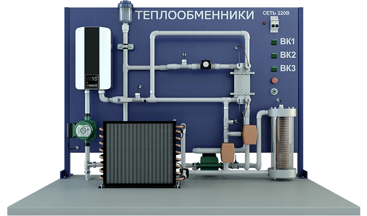 وحدة اختبار المبادلات الحرارية: "أنبوب في أنبوب" ونوع اللوحة (TOT-TPB-T)