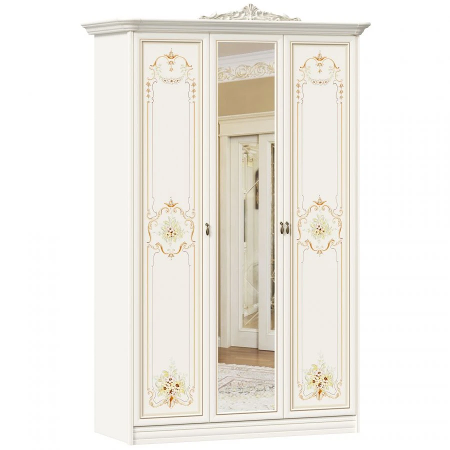 Three-Door Wardrobe in Alabaster - Florence LD.690010.000