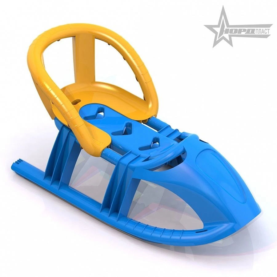 Snowflake Sleds with Backrest (Blue)