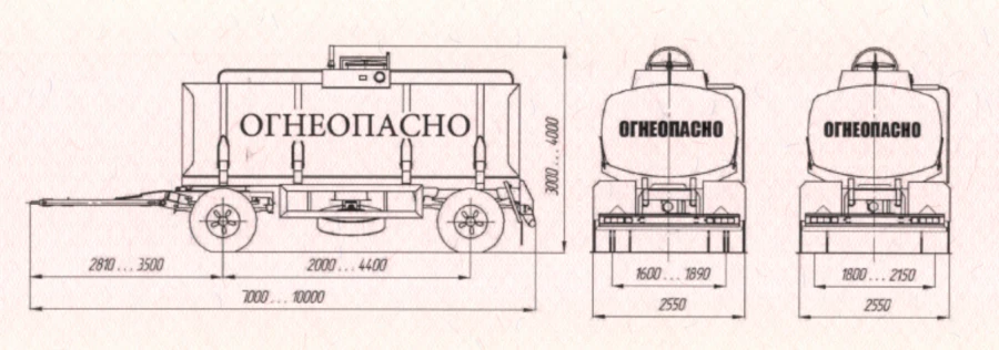 مقطورة خزان UST 94651H بسعة 2-7 م³
