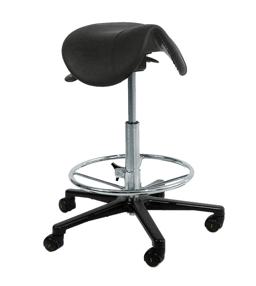 Ergonomic ESD Laboratory Stool Viking KAT Saddle
