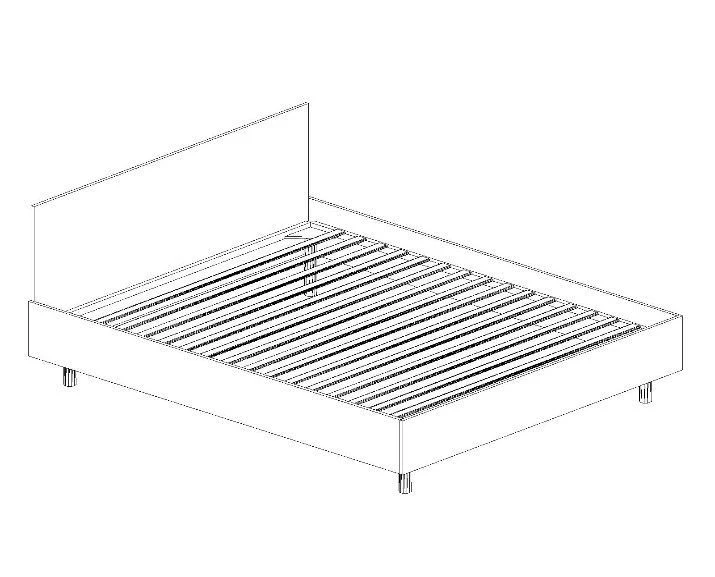 Double Bed for Hotels and Residential Use, Model K02