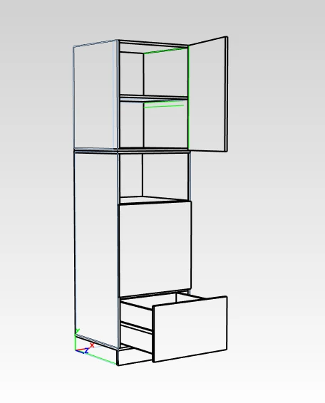 خزانة ميكروويف مطبخية مودولية