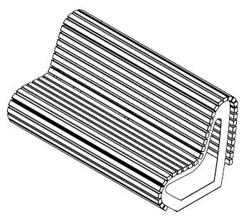 Wooden Bench for Public Spaces and Patios, Model 10008