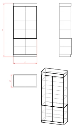 Display Case Series B for Item Storage