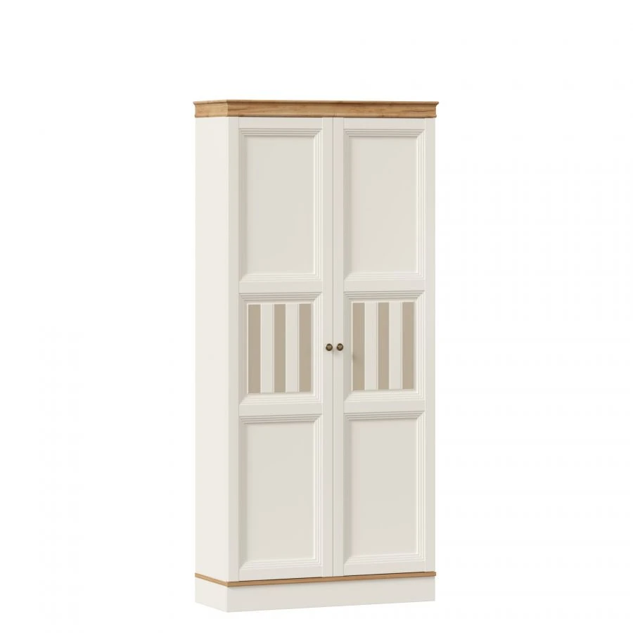 Two-Door Cabinet Villaggio LD.680330.000 (Alabaster/Golden Oak)