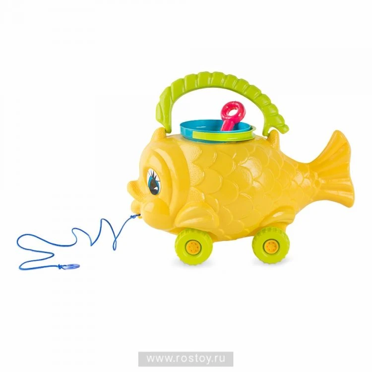 Mobile Sand Toy Fish Cart for Kids