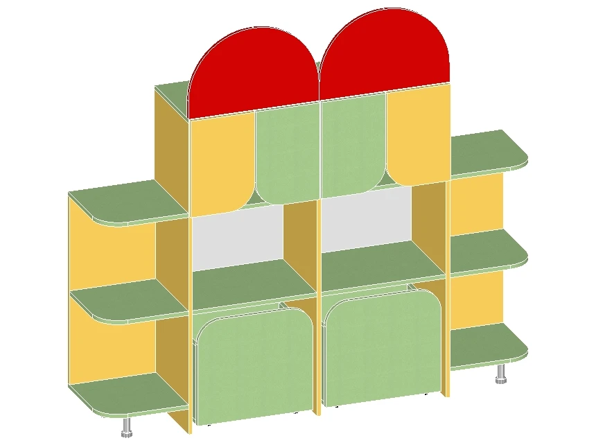 Children's Wall Unit "Mushroom Clearing" Medium Art. S.06.22