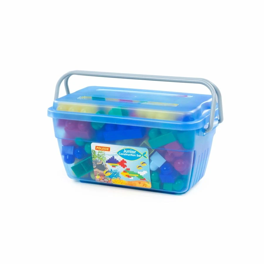 Junior Building Blocks Set for Toddlers with 114 Pieces in Container
