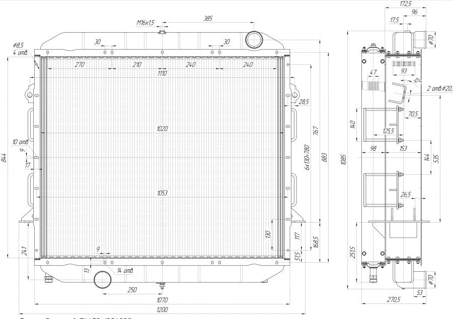 Cooling Block for Internal Combustion Engine 744Р3-1301.0000