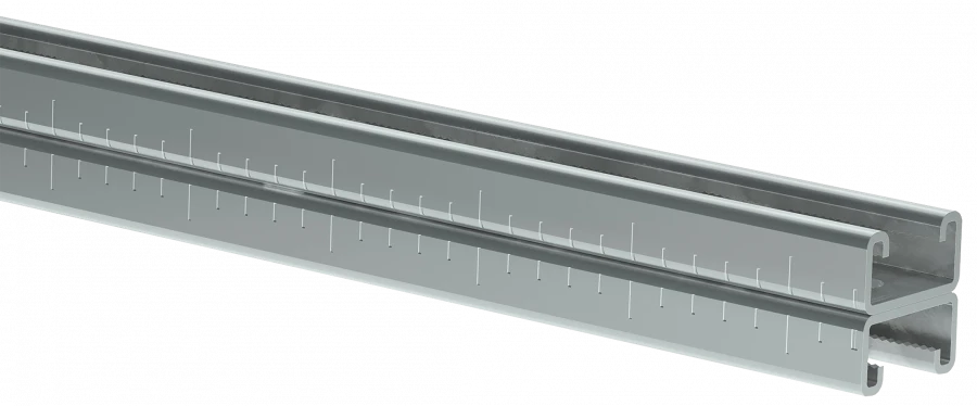 Double Perforated Strut Profile 41x21x2900-2.5 CLM50D-PSD-41-21-29-3