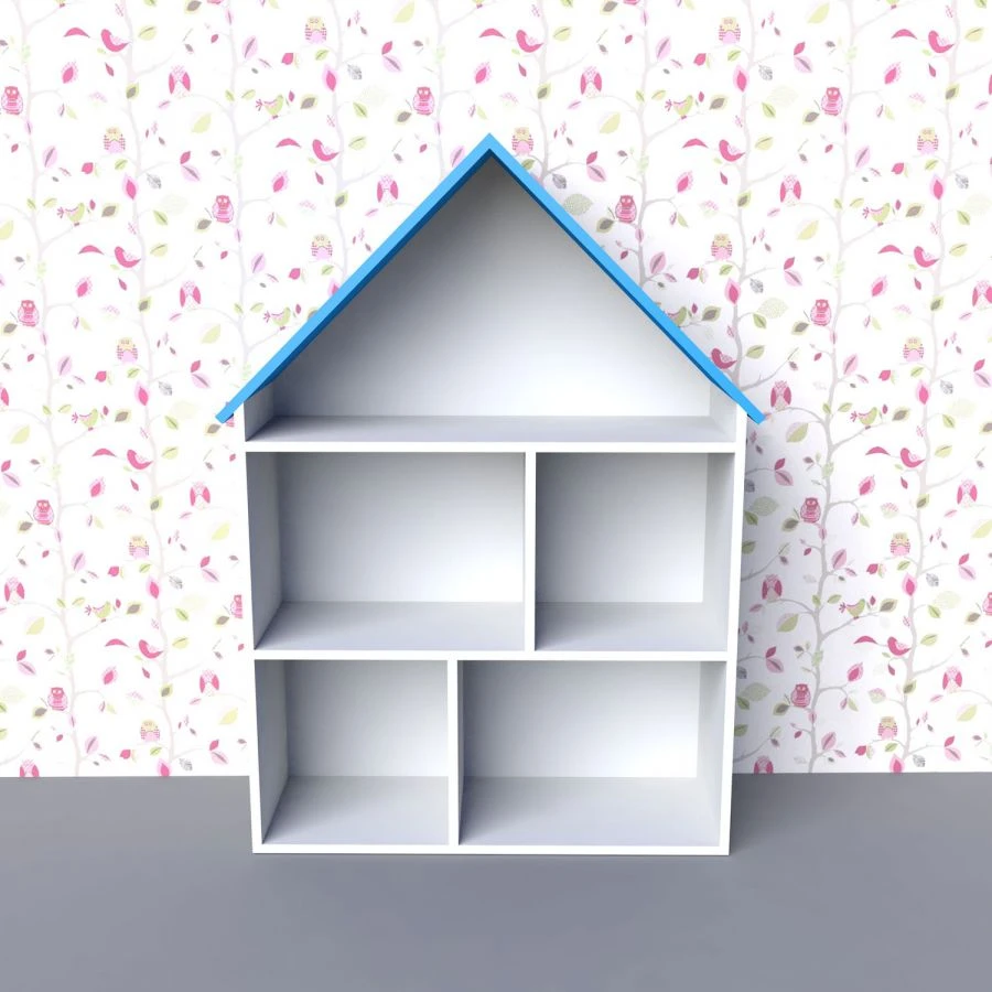 خزانة تخزين ألعاب الأطفال - تصميم على شكل منزل