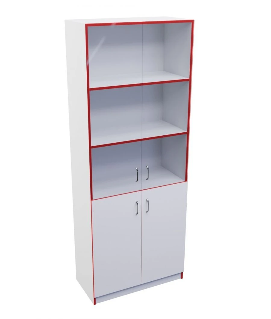 Practical Semi-Open Display Rack for Educational Materials, Model 95744-001