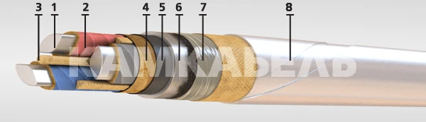 كابل الطاقة CASBG - موصلات ألمنيوم، غلاف رصاصي