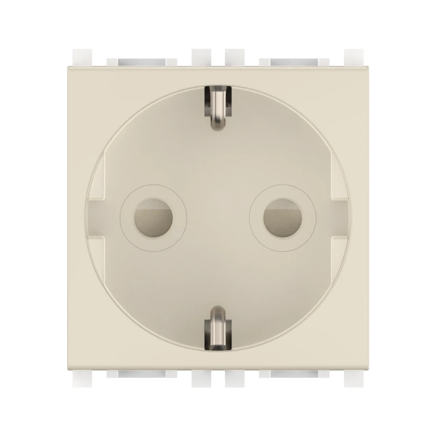 مقبس CADUCEUS ALING Experience مخفي مع تأريض، 16 أمبير، 250 فولت، بيج، موديل 74152.9