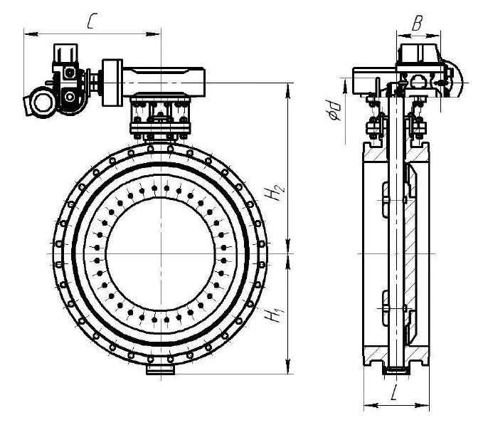Flanged Disk Valve ZD DN 20-3000 PN 0.25-6.3 MPa