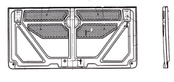 فتحة خلفية من الألياف الزجاجية 4270-20-5604020