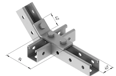 45-Degree Angle Plate with 3 Holes SMA 629
