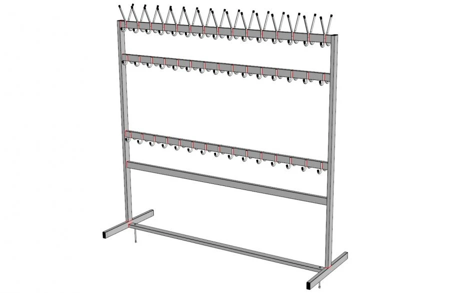 Floor Coat Rack with Metal Frame, Article 003.001